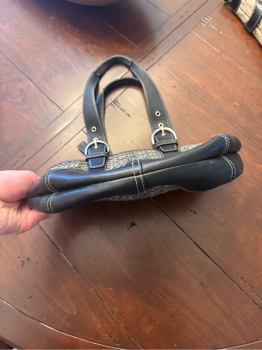 Coach Y2K hobo monogram tote bag Used! - Picture 3 of 14